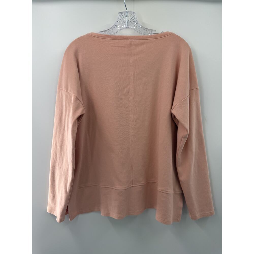 Eileen Fisher Women's Everyday Peach Organic Cotton Sweatshirt Casual Small - Picture 7 of 8